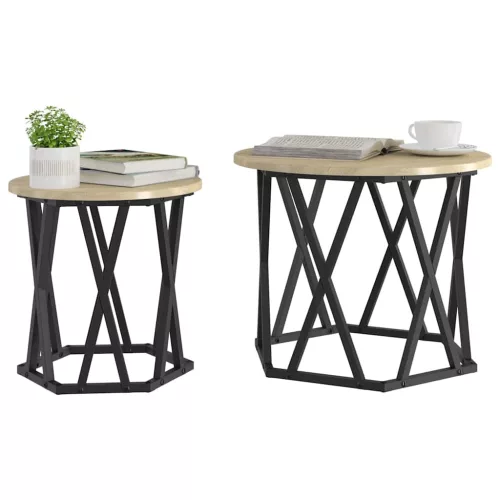 Oldal asztal 2 pcs sonoma tölgy 50 x 50 x 40 cm