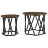 Oldal asztal 2 pcs Füstölt tölgy 50 x 50 x 40 cm