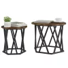 Oldal asztal 2 pcs Füstölt tölgy 50 x 50 x 40 cm