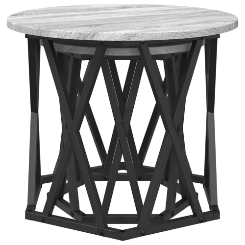 Oldal asztal 2 pcs Szürke sonoma 50 x 50 x 40 cm