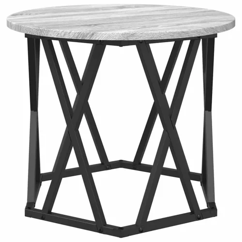 Oldal asztal 2 pcs Szürke sonoma 50 x 50 x 40 cm