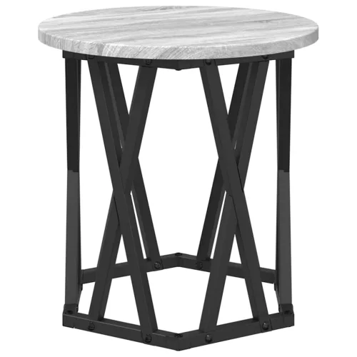 Oldal asztal 2 pcs Szürke sonoma 50 x 50 x 40 cm