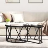 Dohányzóasztal Musta tammi 80 x 80 x 42 cm Műszaki fa és acél