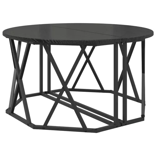Dohányzóasztal Musta tammi 80 x 80 x 42 cm Műszaki fa és acél