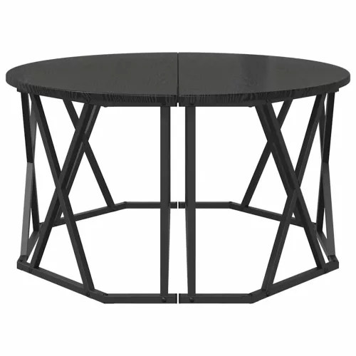 Dohányzóasztal Musta tammi 80 x 80 x 42 cm Műszaki fa és acél