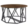Dohányzóasztal Füstölt tölgy 80 x 80 x 42 cm Műszaki fa és acél