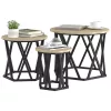 Fészek oldalsó asztal 3 pcs sonoma tölgy 53 x 53 x 40 cm