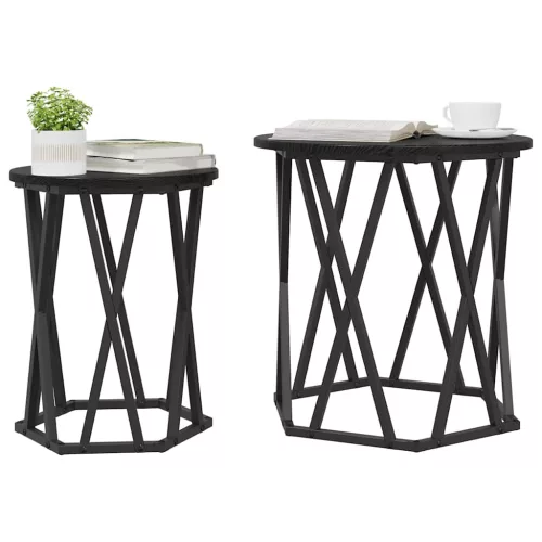 Dohányzóasztal 2 pcs Musta tammi 50 x 50 x 50 cm