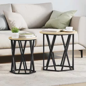 Dohányzóasztal 2 pcs sonoma tölgy 50 x 50 x 50 cm