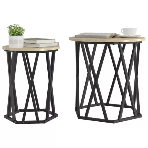 Dohányzóasztal 2 pcs sonoma tölgy 50 x 50 x 50 cm