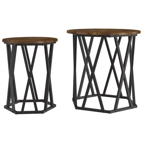 Dohányzóasztal 2 pcs Füstölt tölgy 50 x 50 x 50 cm