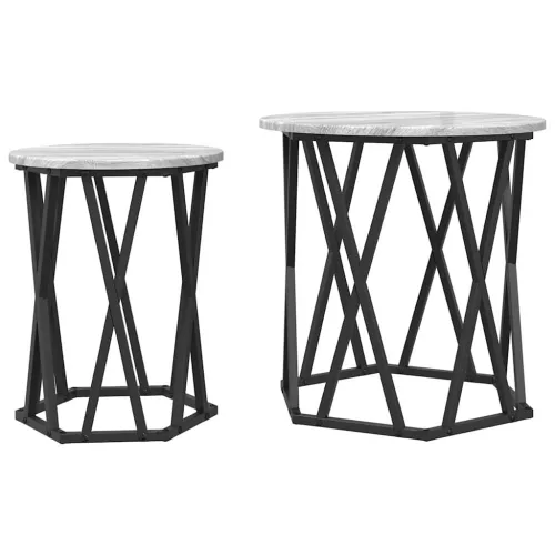Dohányzóasztal 2 pcs Szürke sonoma 50 x 50 x 50 cm