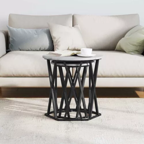 Dohányzóasztal 2 pcs Szürke sonoma 50 x 50 x 50 cm