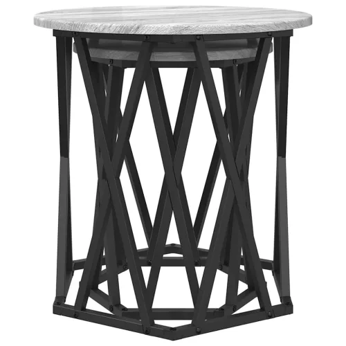 Dohányzóasztal 2 pcs Szürke sonoma 50 x 50 x 50 cm
