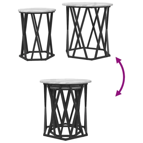 Dohányzóasztal 2 pcs Szürke sonoma 50 x 50 x 50 cm