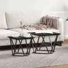 Kisasztal készlet 2 pcs Musta tammi 50 x 50 x 40 cm