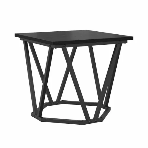 Kisasztal készlet 2 pcs Musta tammi 50 x 50 x 40 cm