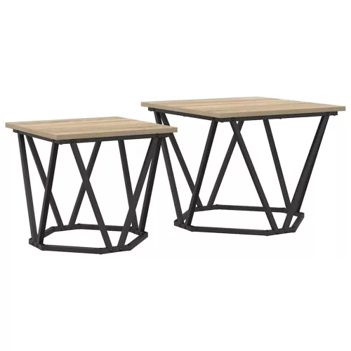 Kisasztal készlet 2 pcs sonoma tölgy 50 x 50 x 40 cm