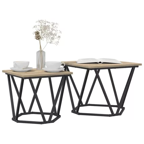 Kisasztal készlet 2 pcs sonoma tölgy 50 x 50 x 40 cm