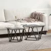 Kisasztal készlet 2 pcs Szürke sonoma 50 x 50 x 40 cm