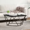 Dohányzóasztal Musta tammi 80 x 80 x 45 cm Műszaki fa és acél