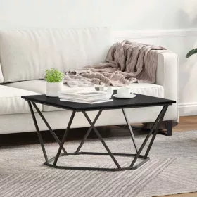   Dohányzóasztal Musta tammi 80 x 80 x 45 cm Műszaki fa és acél