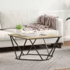 Dohányzóasztal sonoma tölgy 80 x 80 x 45 cm Műszaki fa és acél