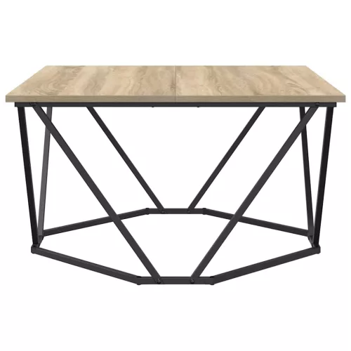Dohányzóasztal sonoma tölgy 80 x 80 x 45 cm Műszaki fa és acél