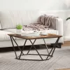 Dohányzóasztal Füstölt tölgy 80 x 80 x 45 cm Műszaki fa és acél