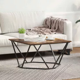   Dohányzóasztal Füstölt tölgy 80 x 80 x 45 cm Műszaki fa és acél