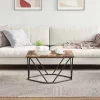 Dohányzóasztal Füstölt tölgy 80 x 80 x 45 cm Műszaki fa és acél