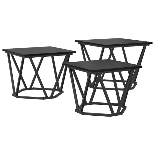 Dohányzóasztal 3 pcs Musta tammi 50 x 50 x 40 cm