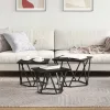 Dohányzóasztal 3 pcs Musta tammi 50 x 50 x 40 cm