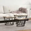 Dohányzóasztal 3 pcs sonoma tölgy 50 x 50 x 40 cm