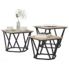 Dohányzóasztal 3 pcs sonoma tölgy 50 x 50 x 40 cm