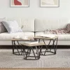 Dohányzóasztal 3 pcs sonoma tölgy 50 x 50 x 40 cm
