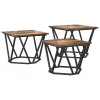 Dohányzóasztal 3 pcs Füstölt tölgy 50 x 50 x 40 cm