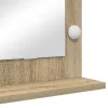 Toalett Tükör LED -es lámpákkal Sonoma tölgy 80 x 55 x 18 cm