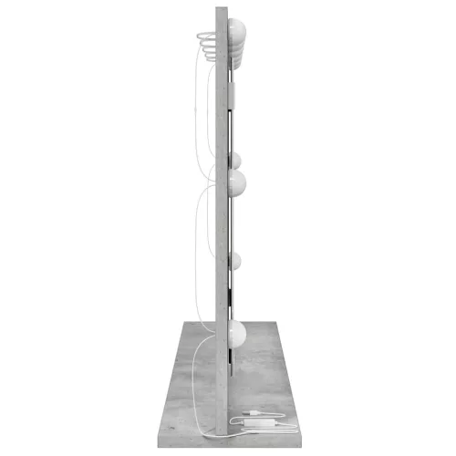 Toalett Tükör LED -es lámpákkal Beton Szürke 80 x 55 x 18 cm
