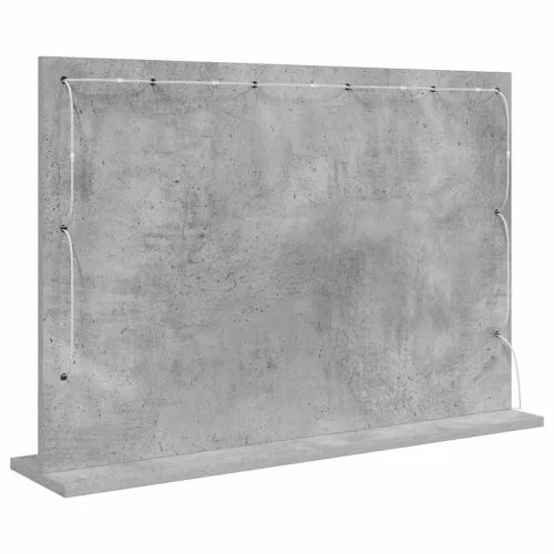 Toalett Tükör LED -es lámpákkal Beton Szürke 80 x 55 x 18 cm