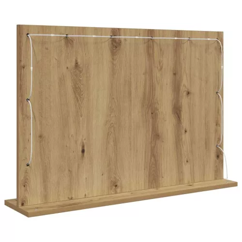 Toalett Tükör LED -es lámpákkal Artisan tölgy 80 x 55 x 18 cm