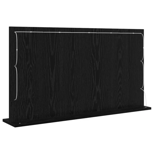 Toalett Tükör LED -es lámpákkal Fekete tölgy 100 x 55 x 18 cm