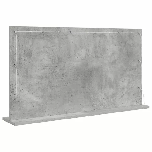 Toalett Tükör LED -es lámpákkal Beton Szürke 100 x 55 x 18 cm