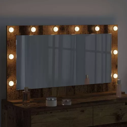 Toalett Tükör Öreg fa 100 x 55 x 18 cm Megmunkált fa és üveg