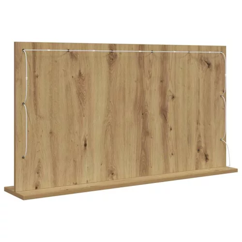 Toalett Tükör LED -es lámpákkal Artisan tölgy 100 x 55 x 18 cm