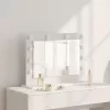Toalett Tükör Fehér 60 x 45 x 18 cm Megmunkált fa és üveg