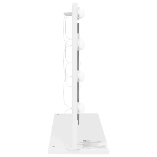 Toalett Tükör Fehér 60 x 45 x 18 cm Megmunkált fa és üveg