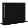 Toalett Tükör LED -es lámpákkal Fekete tölgy 60 x 45 x 18 cm