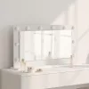 Toalett Tükör Fehér 80 x 45 x 18 cm Megmunkált fa és üveg