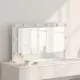 Toalett Tükör Fehér 80 x 45 x 18 cm Megmunkált fa és üveg